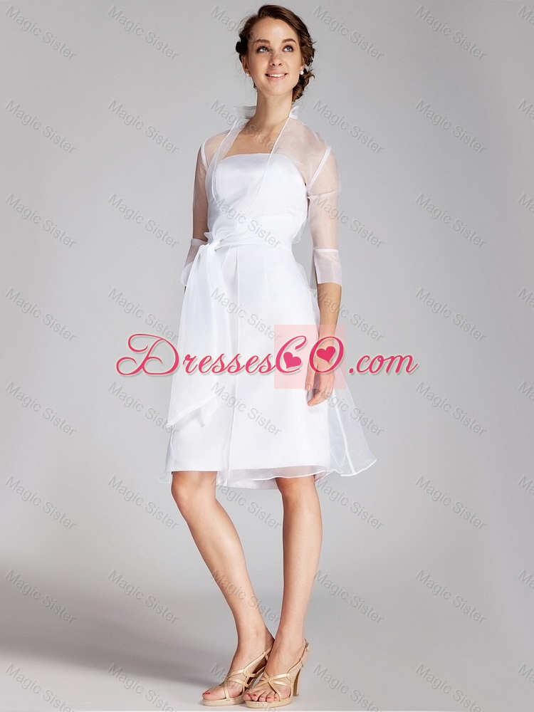 Wonderful Short Ruching White Prom Dresses