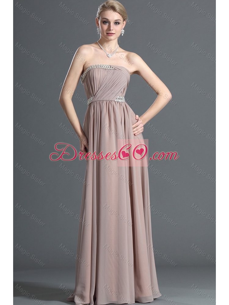 Elegant Strapless Beading Long Prom Dress for Summer