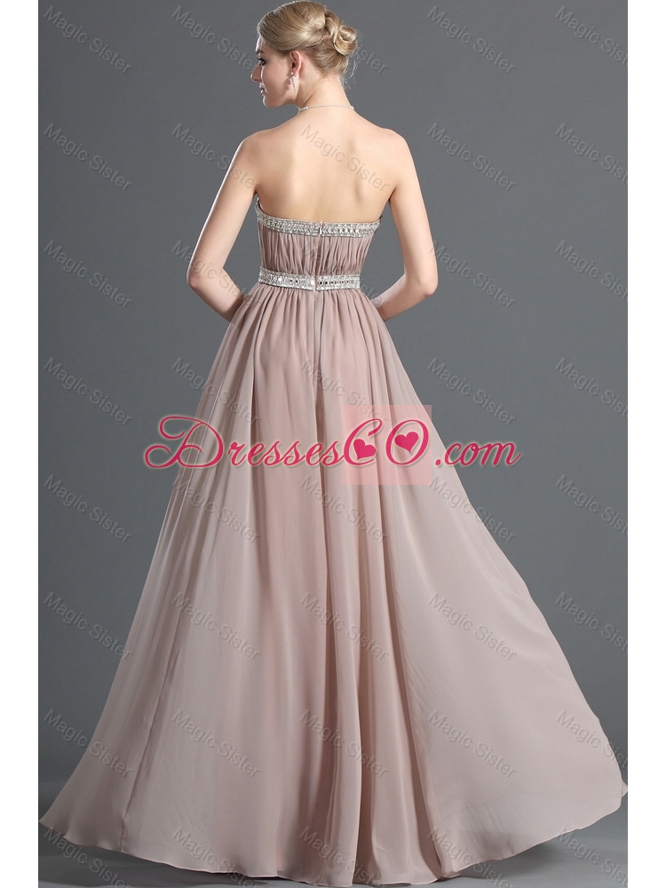 Elegant Strapless Beading Long Prom Dress for Summer