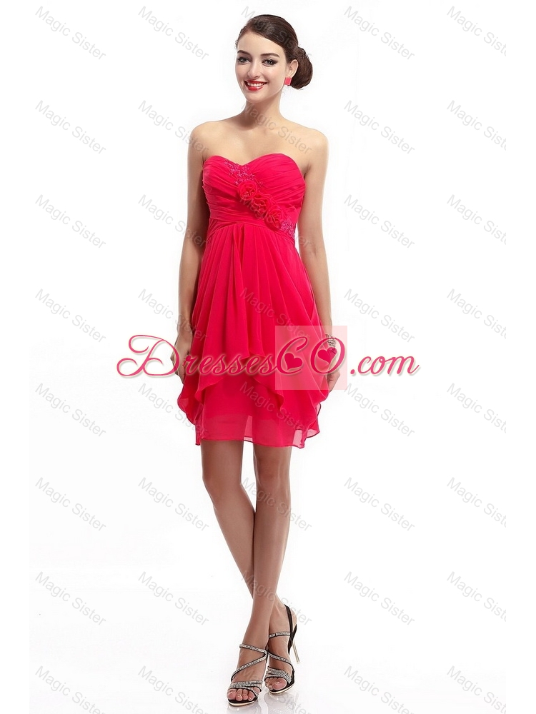 Fashionable Hand Made Flowers Prom Dress with Sweetheart