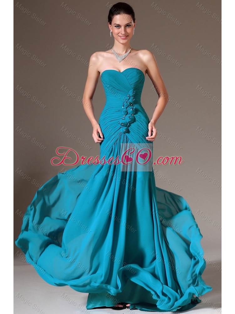 Gorgeous Exclusive Luxurious Column Prom Dress with Brush Train