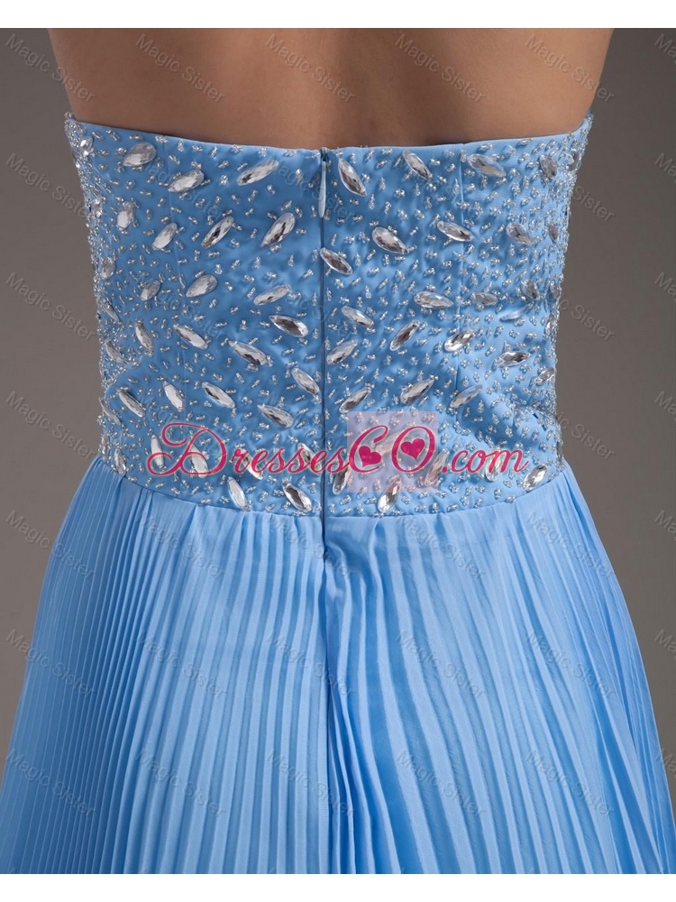 Gorgeous Exclusive Discount Brush Train Prom Dress in Baby Blue
