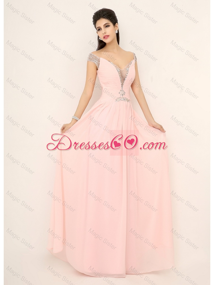 Gorgeous Exclusive Beautiful Off the Shoulder Prom Dress with Cap Sleeves