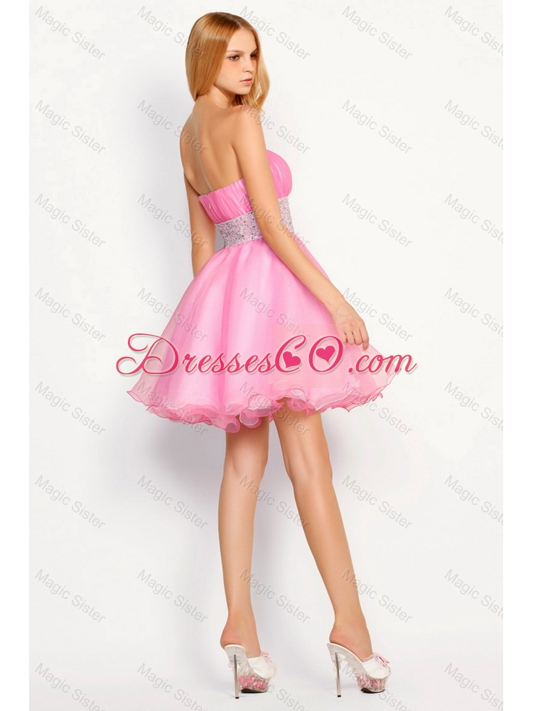 Gorgeous Exclusive Modern Rose Pink Short Prom Dress with Beading
