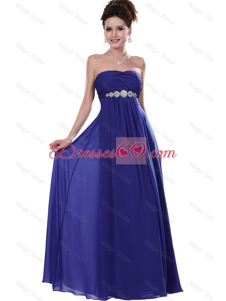 Elegant Strapless Prom Dress in Royal Blue