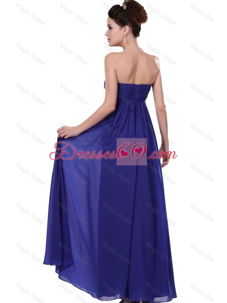 Elegant Strapless Prom Dress in Royal Blue