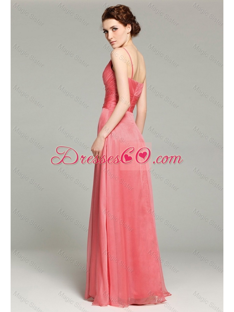 Perfect Spaghetti Straps Prom Dress with Ruching for