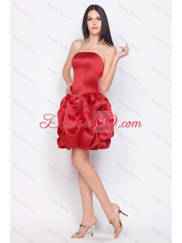 Perfect Strapless Short Prom Dress with Beading and Pick Ups