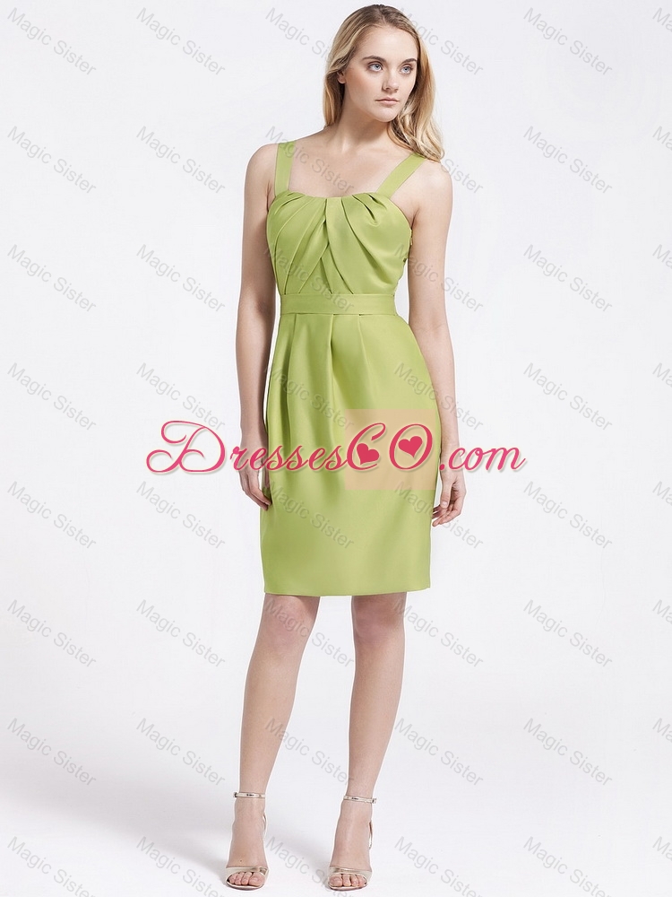 Most Popular Beautiful Short Olive Green Prom Dress with Belt