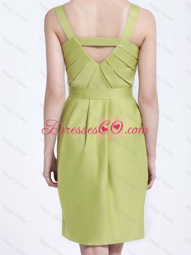 Most Popular Beautiful Short Olive Green Prom Dress with Belt