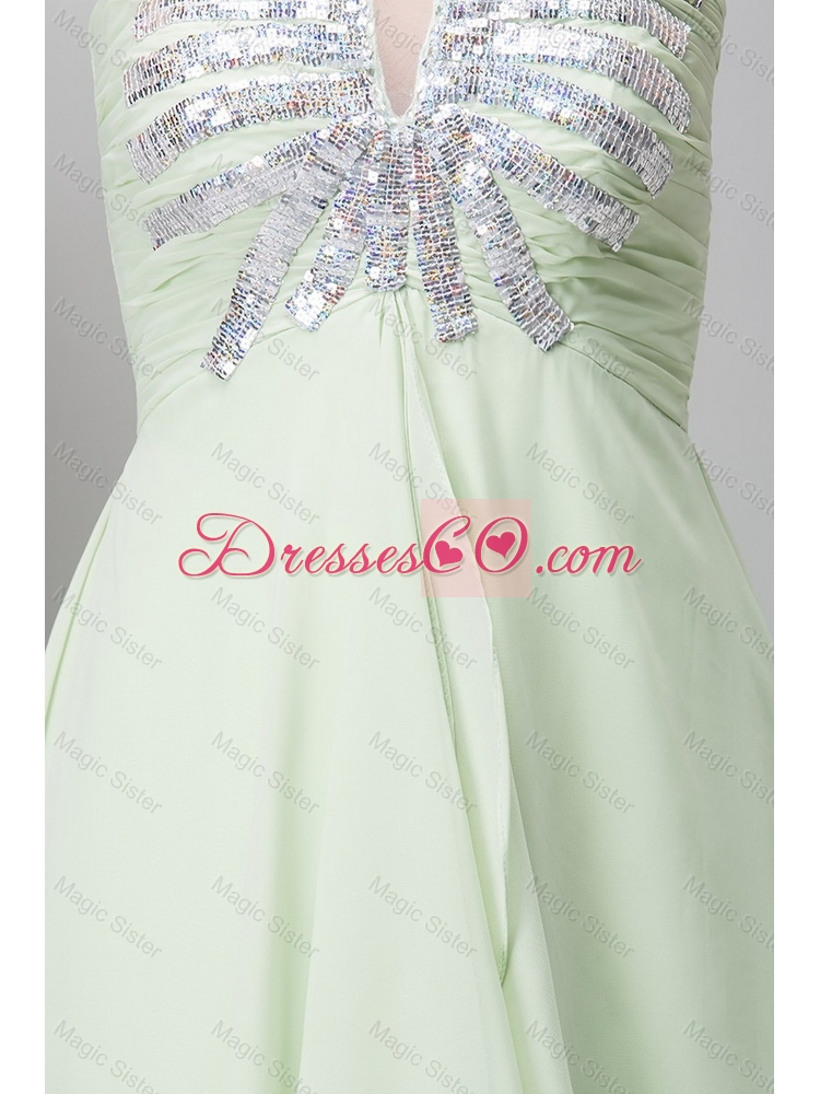 Simple Strapless Sequins Long Prom Dress