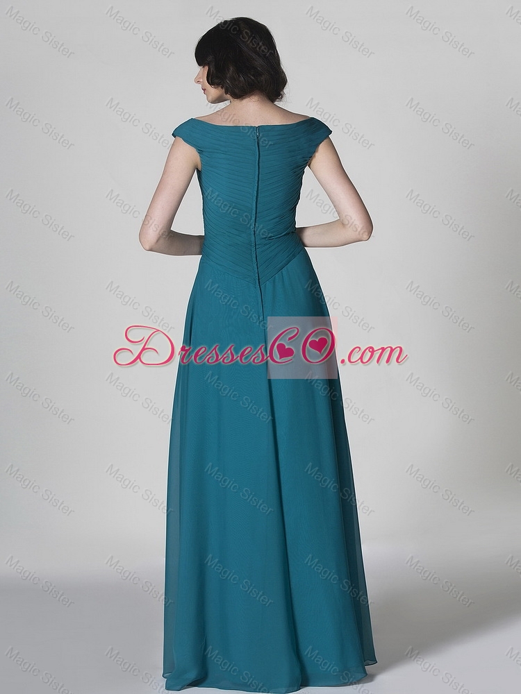 Beautiful Exclusive Off the Shoulder Prom Dress with Cap Sleeves