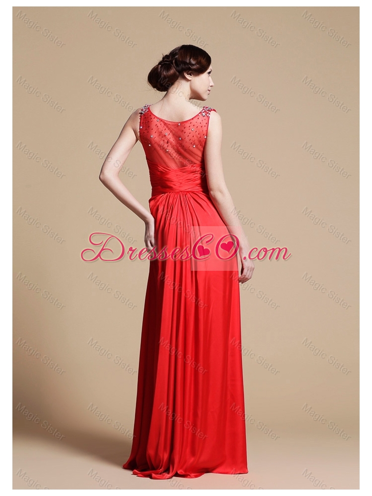 Popular New Style Beautiful Discount Empire V Neck Prom Dress with Beading