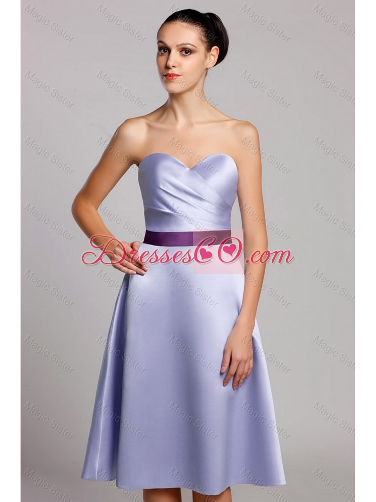 Modern Empire Short Prom Dress with Belt for Homecoming
