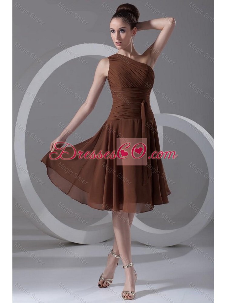 Beautiful Fashionable Discount Perfect Short One Shoulder Prom Dress with Knee Length