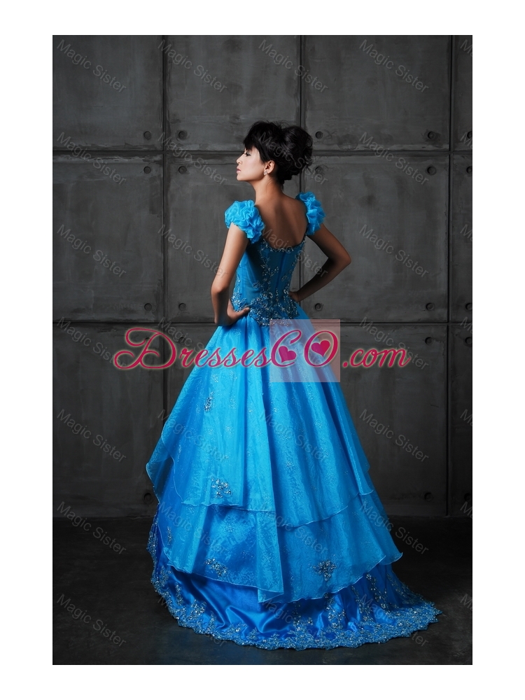 Luxurious A Line Beaded Prom Dresses