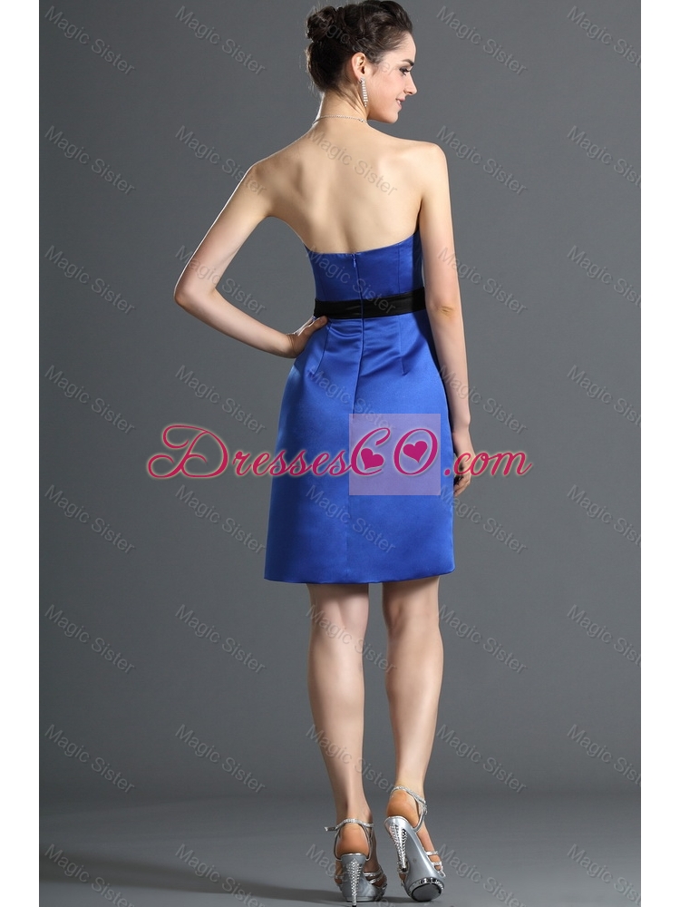 New Arrivals Discount Comfortable Belt and Hand Made Flower Short Prom Dress