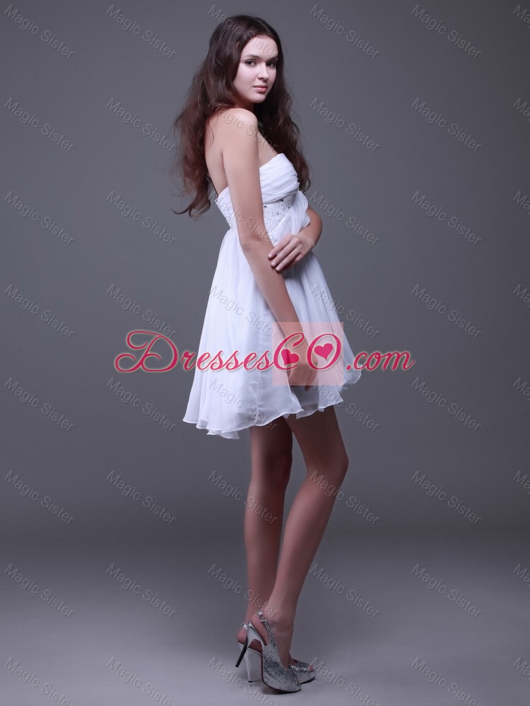 Beautiful Fashionable New Style Classical Mini Length White Prom Dress with Sweetheart