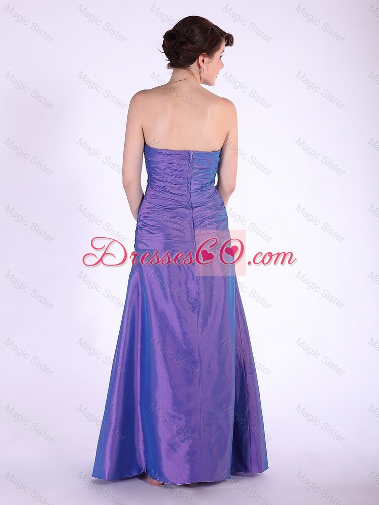 Super Hot Strapless Purple Prom Dress with Beading
