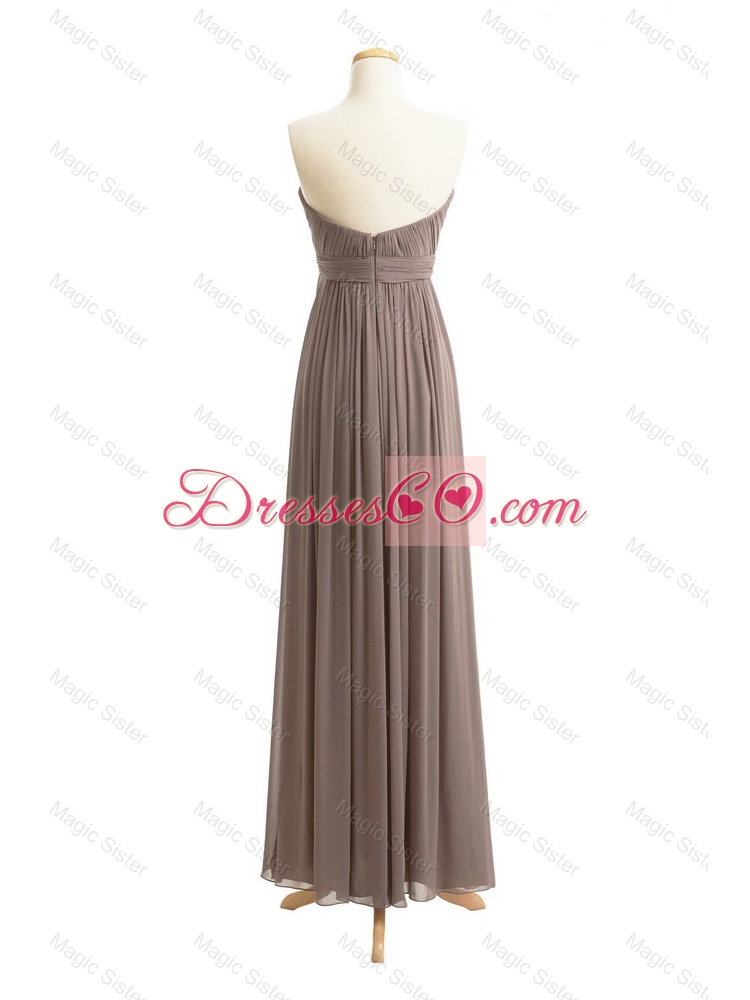 Custom Made Empire Ruching Prom Dress with Belt