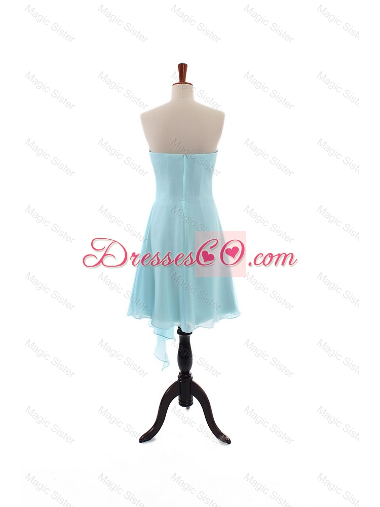 Popular Empire Strapless Ruching Prom Dress with Beading Holiday