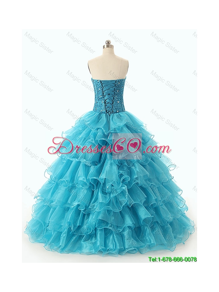 Custom Made Ball Gown Sweet Sixteen Dress with Ruffled Layers