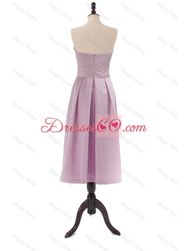 Cheap Lilac Short Prom Dress with Ruching for