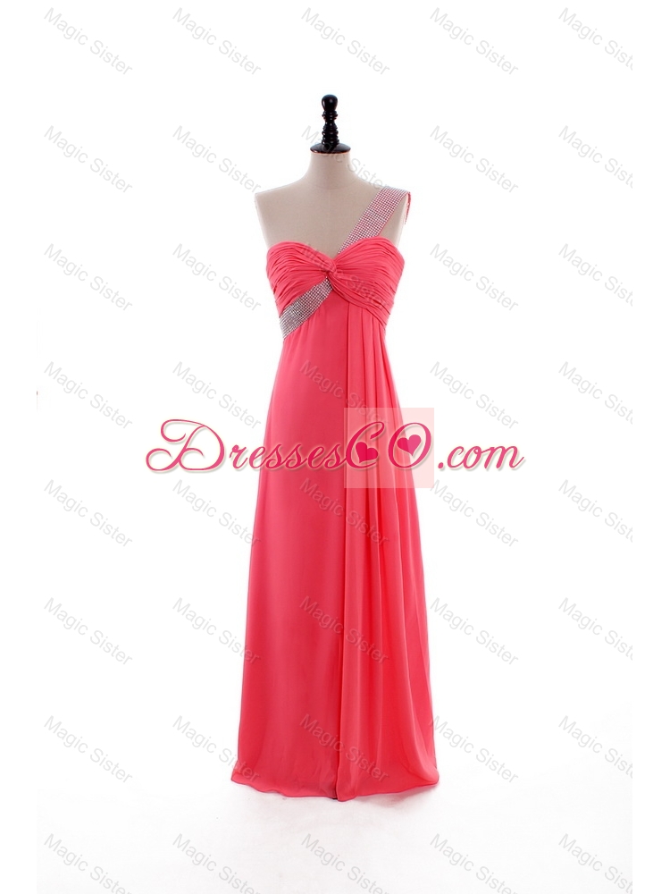 Popular Empire One Shoulder Prom Dress with Beading