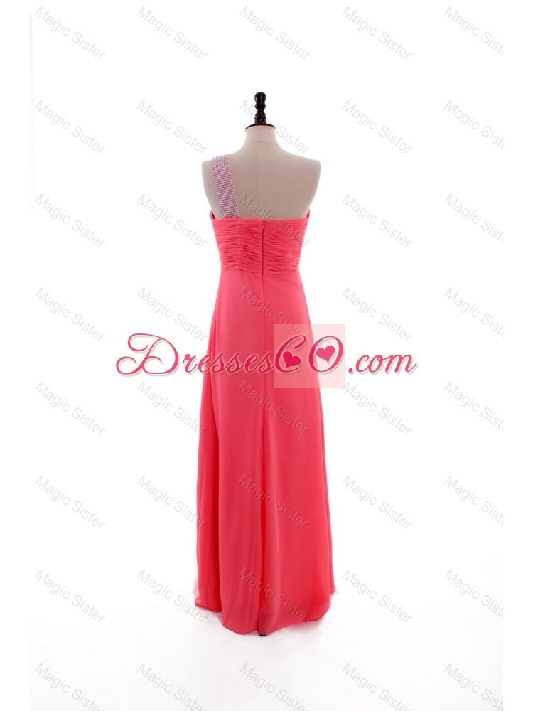 Popular Empire One Shoulder Prom Dress with Beading