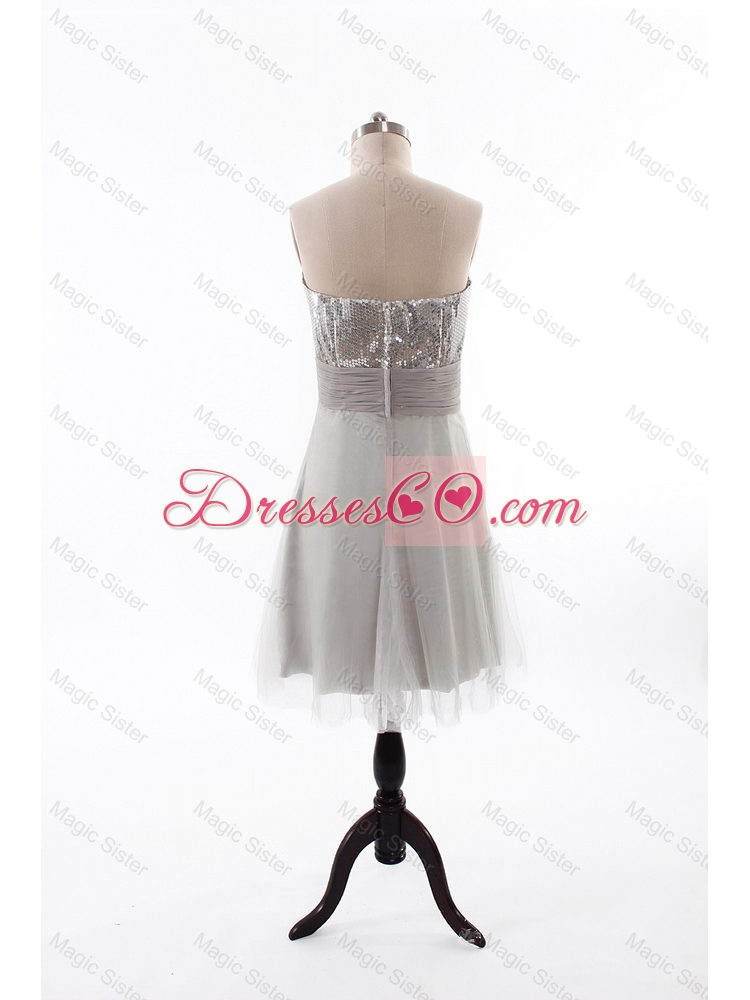 Custom Made Summer Short Prom Dress with Sequins and Belt