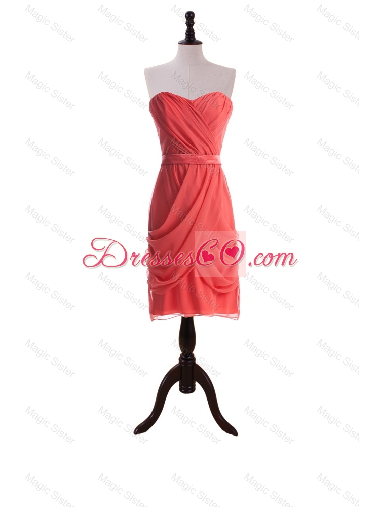 Most Popular Short Prom Dress with Belt and Ruching