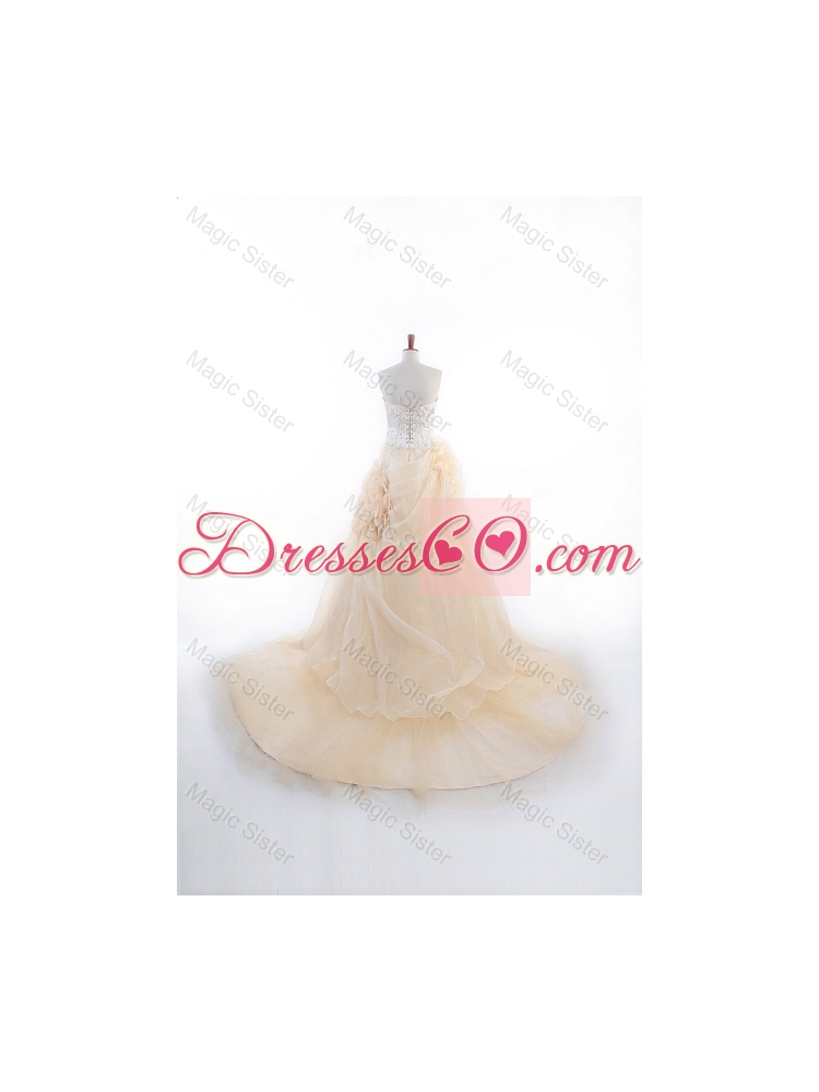 Affordable A Line Wedding Dress with Appliques
