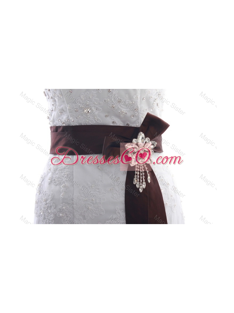 Custom Made Mermaid Halter Top Wedding Dress with Beadin