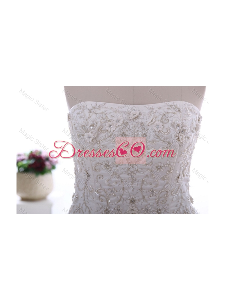 Most Popular Beading and Embroidery Court Train Wedding Dress