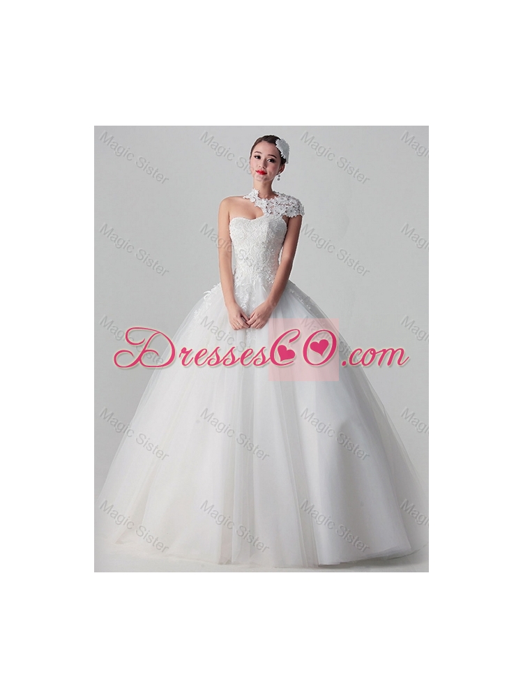 New Style Lace Long White Wedding Dress in Tulle