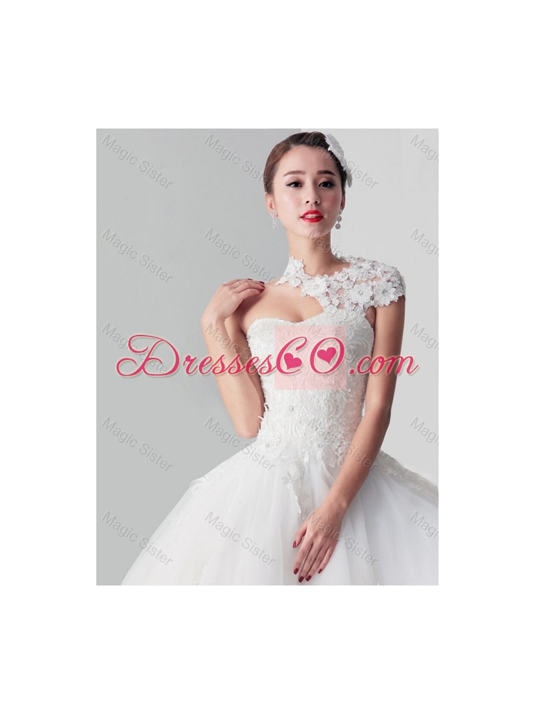 New Style Lace Long White Wedding Dress in Tulle