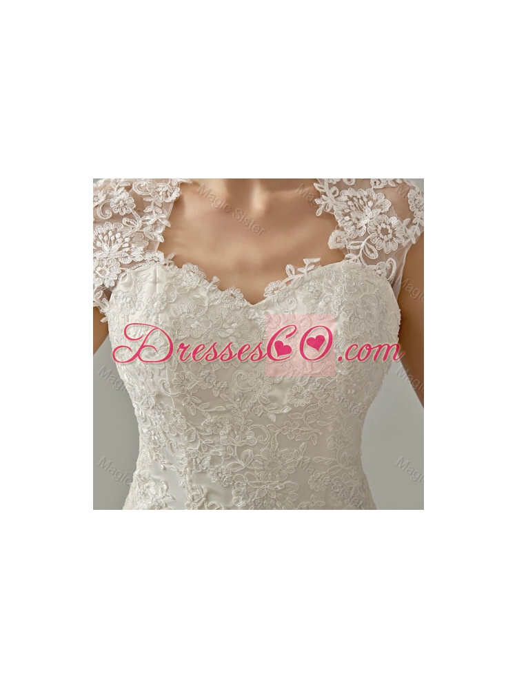 Remarkable Mermaid White Long Wedding Dress with Lace