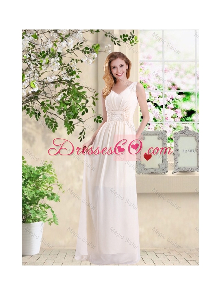 Affordable High Low Bridesmaid Dress in Champagne