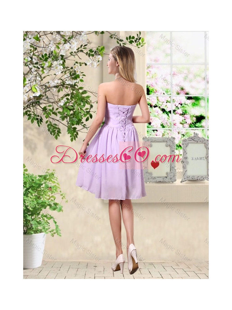 Classical A Line Appliques Prom Dress in Lavender