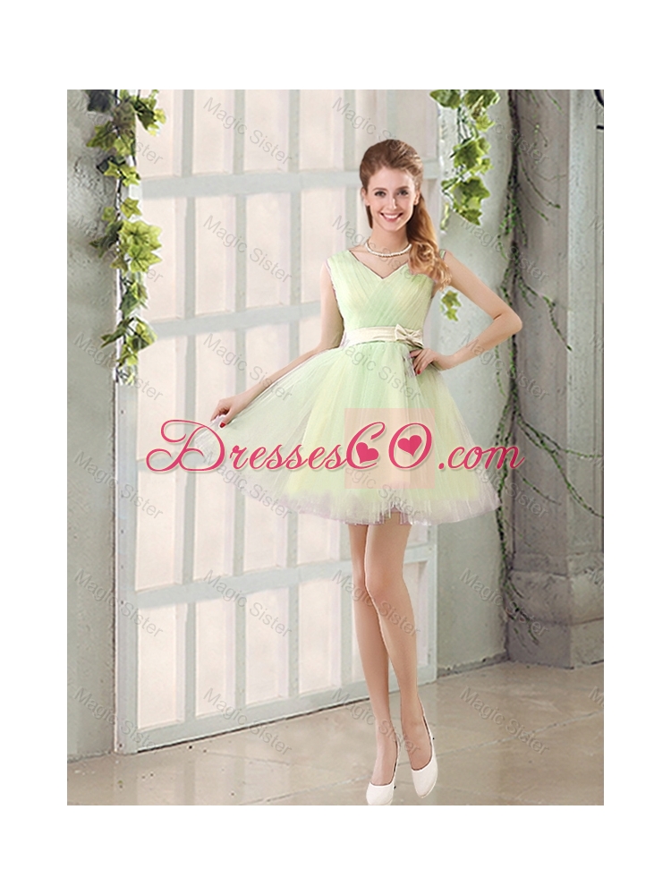 Fall A Line Strapless Short Prom Dress with Ruching