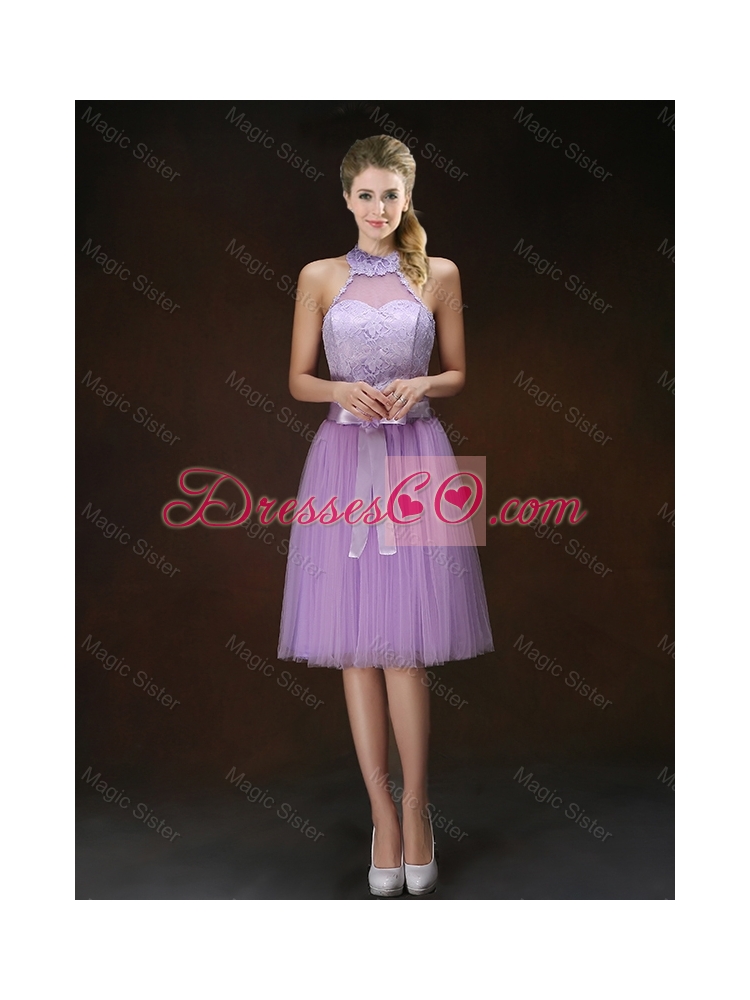 Luxurious Appliques and Bowknot Dama Dress with Straps