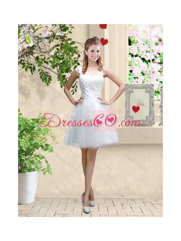 Sophisticated Appliques White Dama Dress with Mini Length