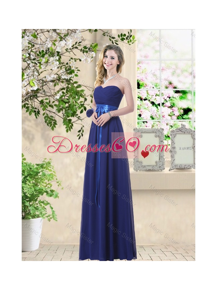 Discount Floor Length Prom Dress with Sash