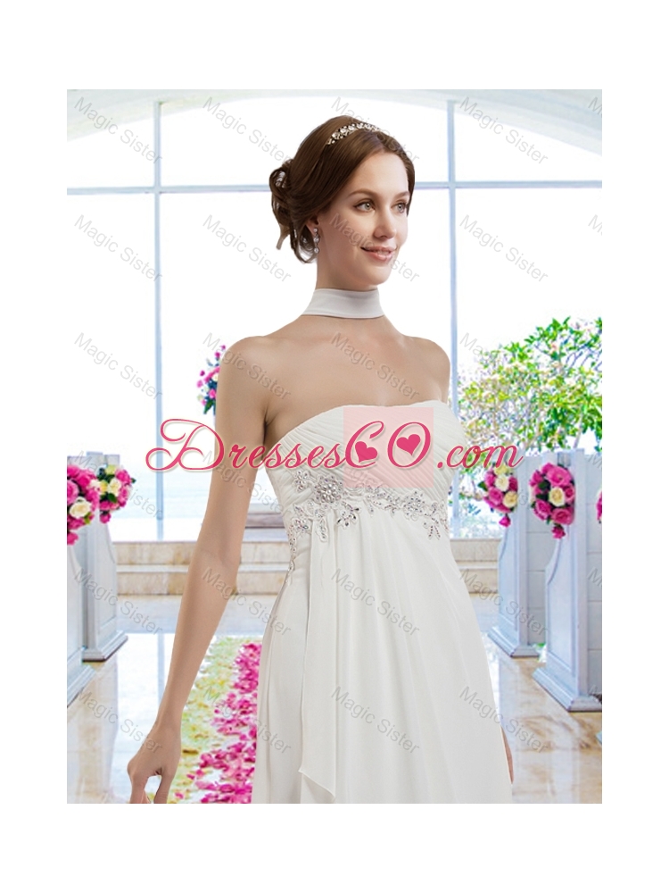 New Arrivals Empire Strapless Wedding Gowns with A Line