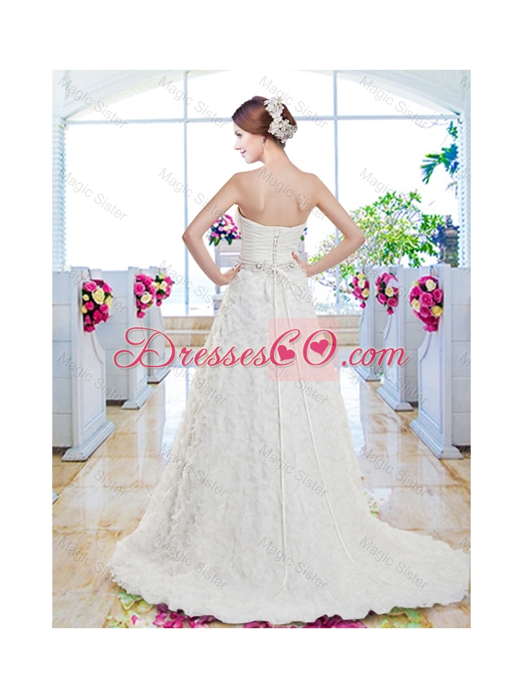Affordable A Line Wedding Gowns with Appliques