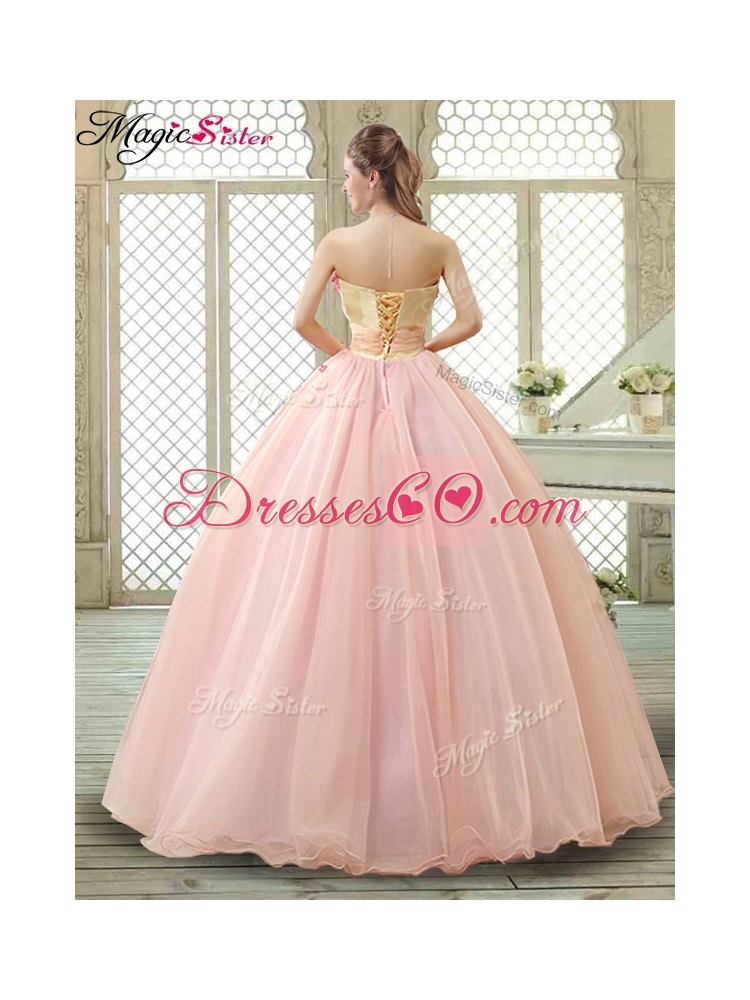 Spring Popular Beading Quinceanera Dress with Bowknot and Appliques