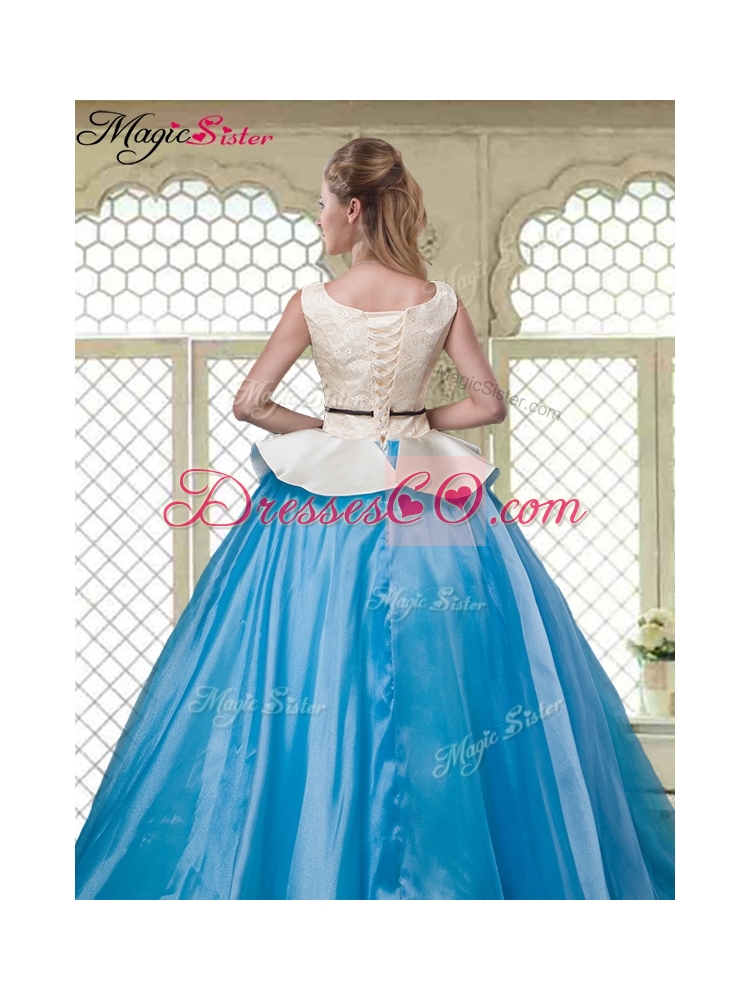 Classical Ball Gown Scoop Quinceanera Dress with Beading