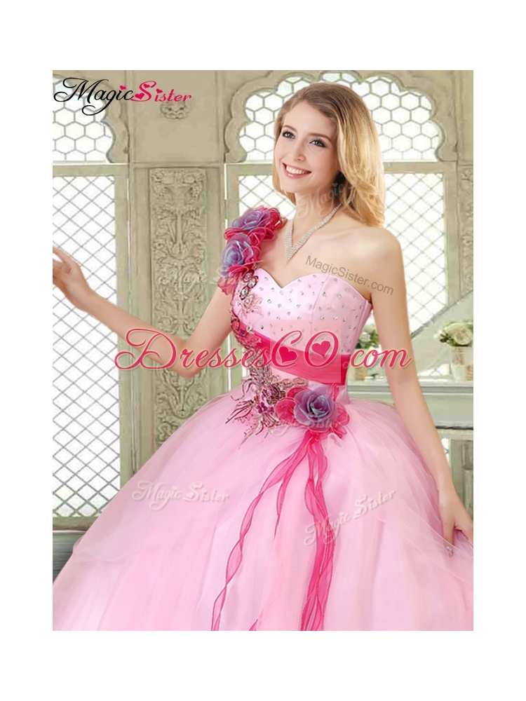 New Arrivals Beading Quinceanera Gowns with One Shoulder