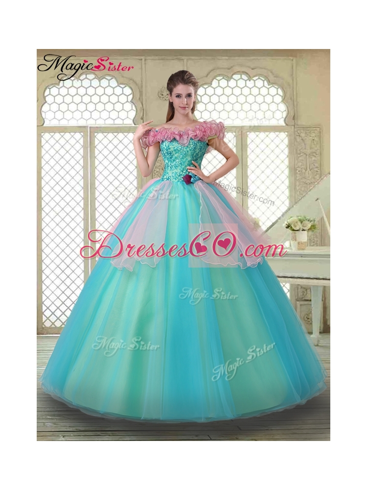 Perfect Off the Shoulder Quinceanera Dress in Multi Color