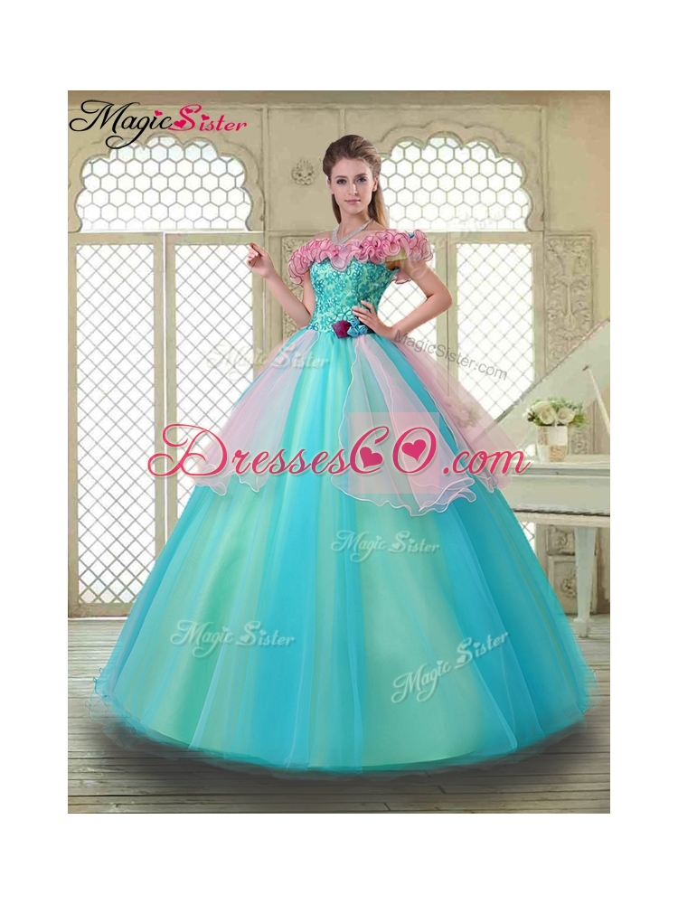 Perfect Off the Shoulder Quinceanera Dress in Multi Color